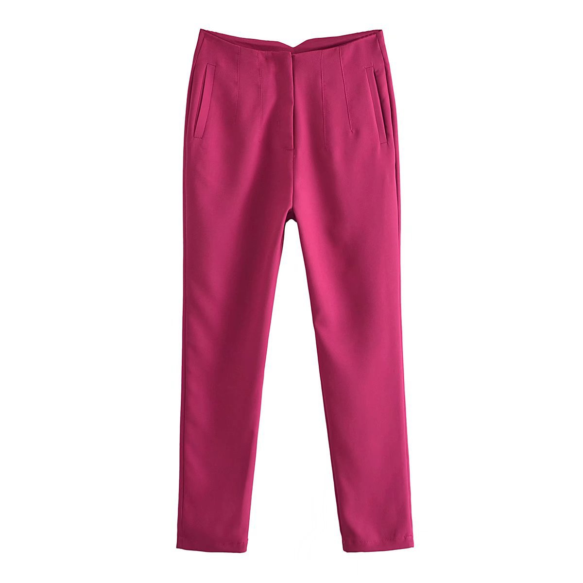233g Weight Full Length Pants Length Polyester Fabric Type Mid Waist Waist Line Casual Pants Pants Type Street Occasion Regular Fit Fit Type Solid Color Pattern Summer, Spring Season Women'S Gender Streetwear Style Women's Street Streetwear Solid Color Full Length Casual Pants 无
