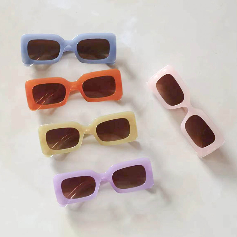 Solid Color Pattern Women'S Gender Fashion Solid Color Ac UV400 Protection Square Full Frame Women's Sunglasses