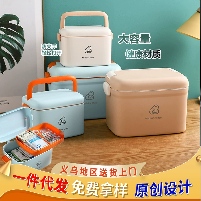 Коробка Пластиковая Медицина Бытовая Медицинская Коробка Хранения Портативная Коробка Медицины Многофункциональная Коробка Семейной Медицины Коробка Хранения Медицины