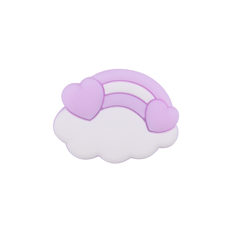Nuevo bebé suministros de dibujos animados nube Arco Iris mordedor creativo bebé molar pezón cadena anti-caída cadena Accesorios