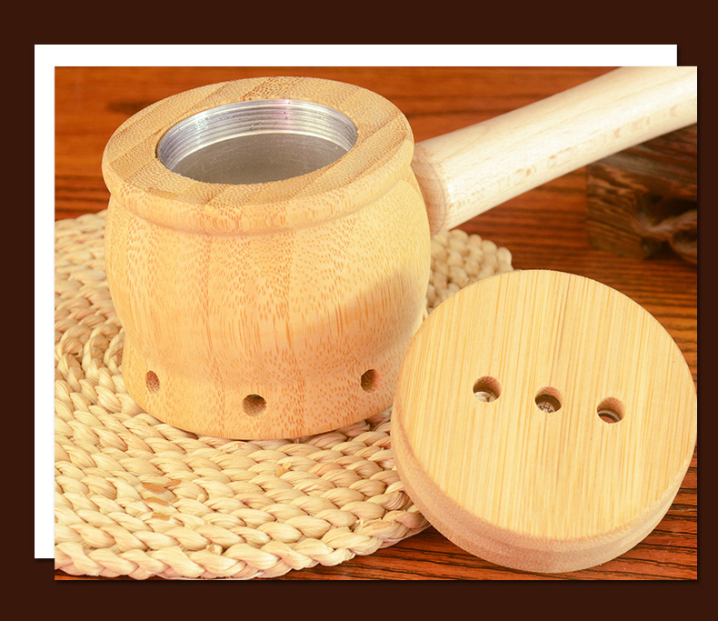 Smokeless Moxa Jar Handheld Moxibustion Box Portable Wooden Ai Jiu Tool with Strap for Home Warming Care key features