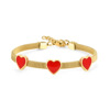 Fashionable bracelet stainless steel heart-shaped heart shaped for beloved, suitable for import, European style, Korean style