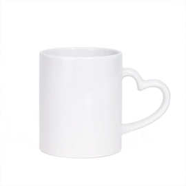 心把白色陶瓷马克杯印logo文字图片广告陶瓷杯礼品杯升华杯爱心杯