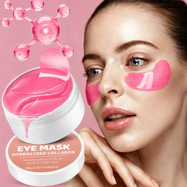 【Cross-border In-Stock】Collagen Biotin Gel Eye Mask Moisturizes Eye Skin and Improves Eye Bags and Dark Circles