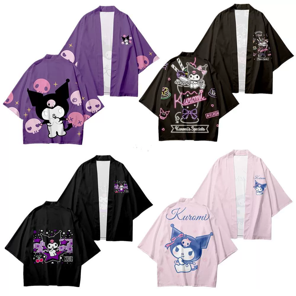 Фабрика Прямая продажа Culomi kuromi кардиган кимоно плащ 3D с принтом для взрослых семь рукавов Японский даосский халат оптом