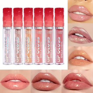 Ushas Amazon's Popular Cross-Border 6-Color Moisturizing Lip Glaze Lip Gloss Matte Non-Fading Lipstick Non-Stick Cup Liquid
