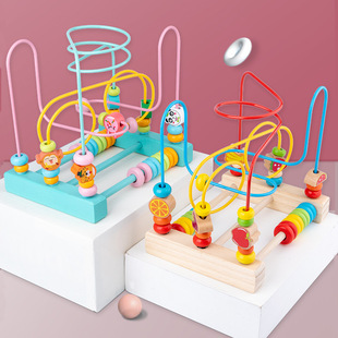 Infant and Toddler Bead Building Blocks Beads Educational Toys Early Education Cognitive Hand-Eye Coordination Concentration Montessori Teaching Aids