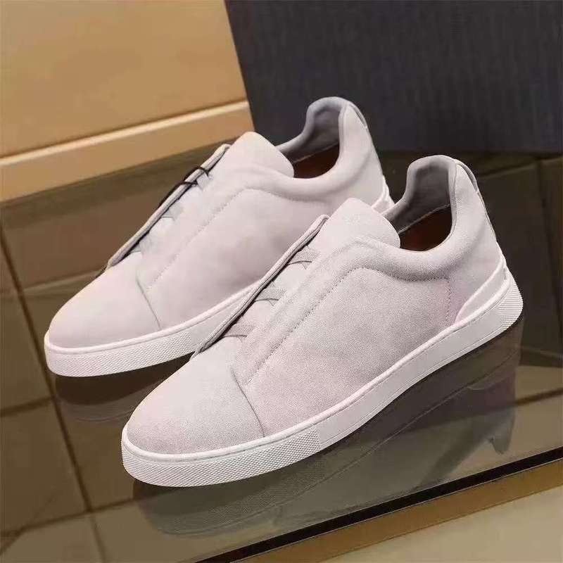 工厂新杰妮亚男鞋头层牛皮一脚蹬休闲真皮奢华鹿皮板鞋百搭休闲鞋|undefined
