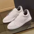 Grayish white cow suede