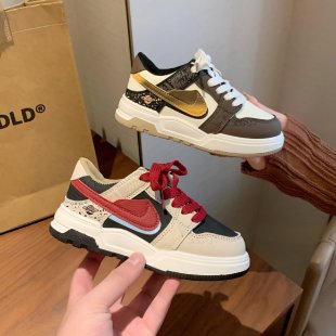 Aj Children's Shoes 2025 Spring & Fall New Low-Top Boys' Sneakers Student Casual Sports Shoes Flats Versatile Women's Shoes