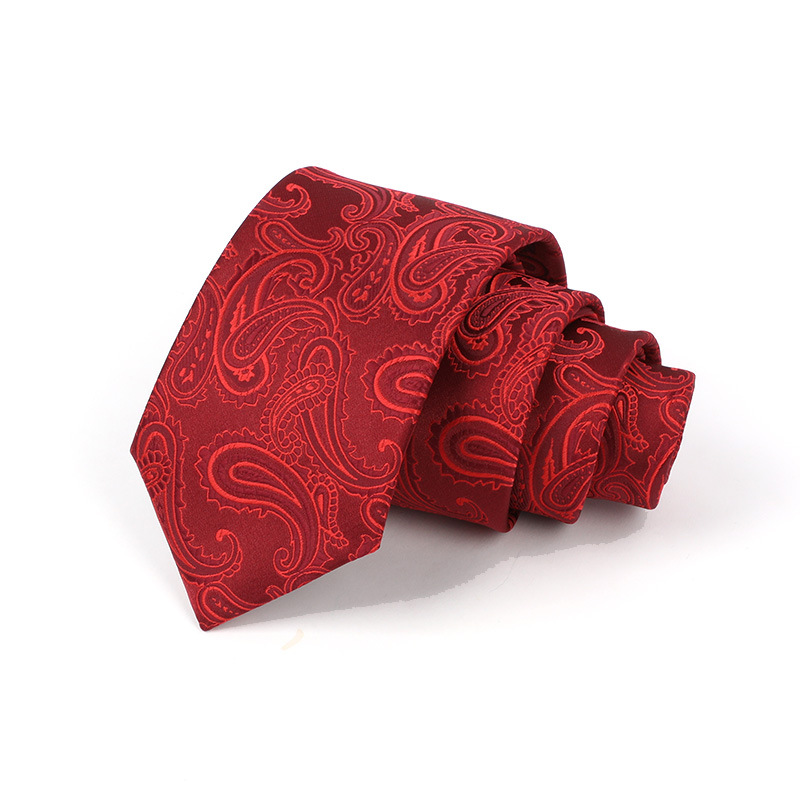 Corbata de hombre jacquard bordado 8CM poliéster seda corbata tejida hombre sentido superior l corbata logo diseño y producción