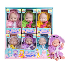 跨境3寸睡眠仿真重生娃娃女孩公主睡觉儿童玩具礼盒批发bjd洋娃娃