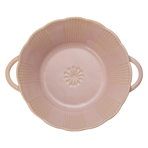 窑变釉双耳碗日式樱花陶瓷餐具家用饭碗沙拉碗汤碗欧式釉下彩面碗