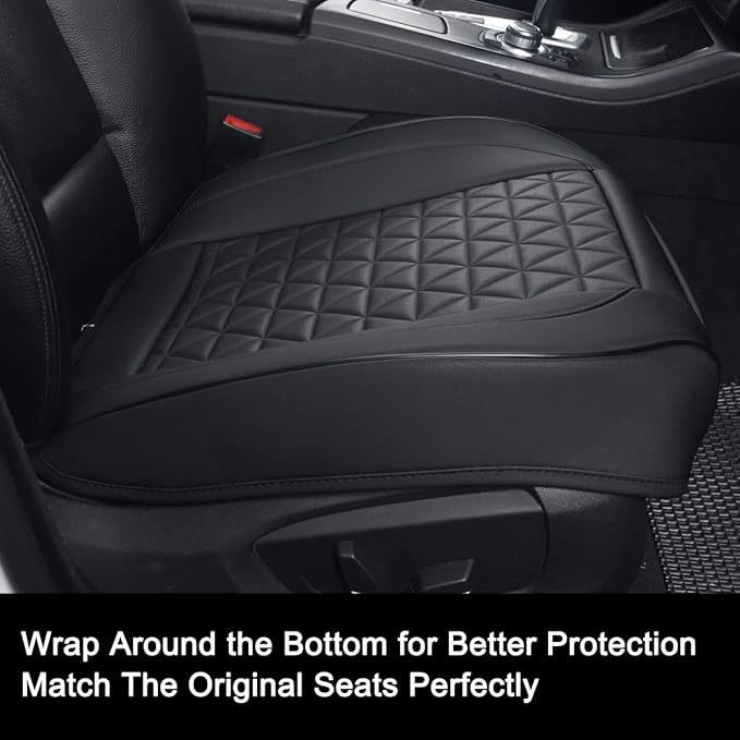 Universal four-season car seat cushion, summer perforated car seat cushion, leather three-piece car seat cushion set