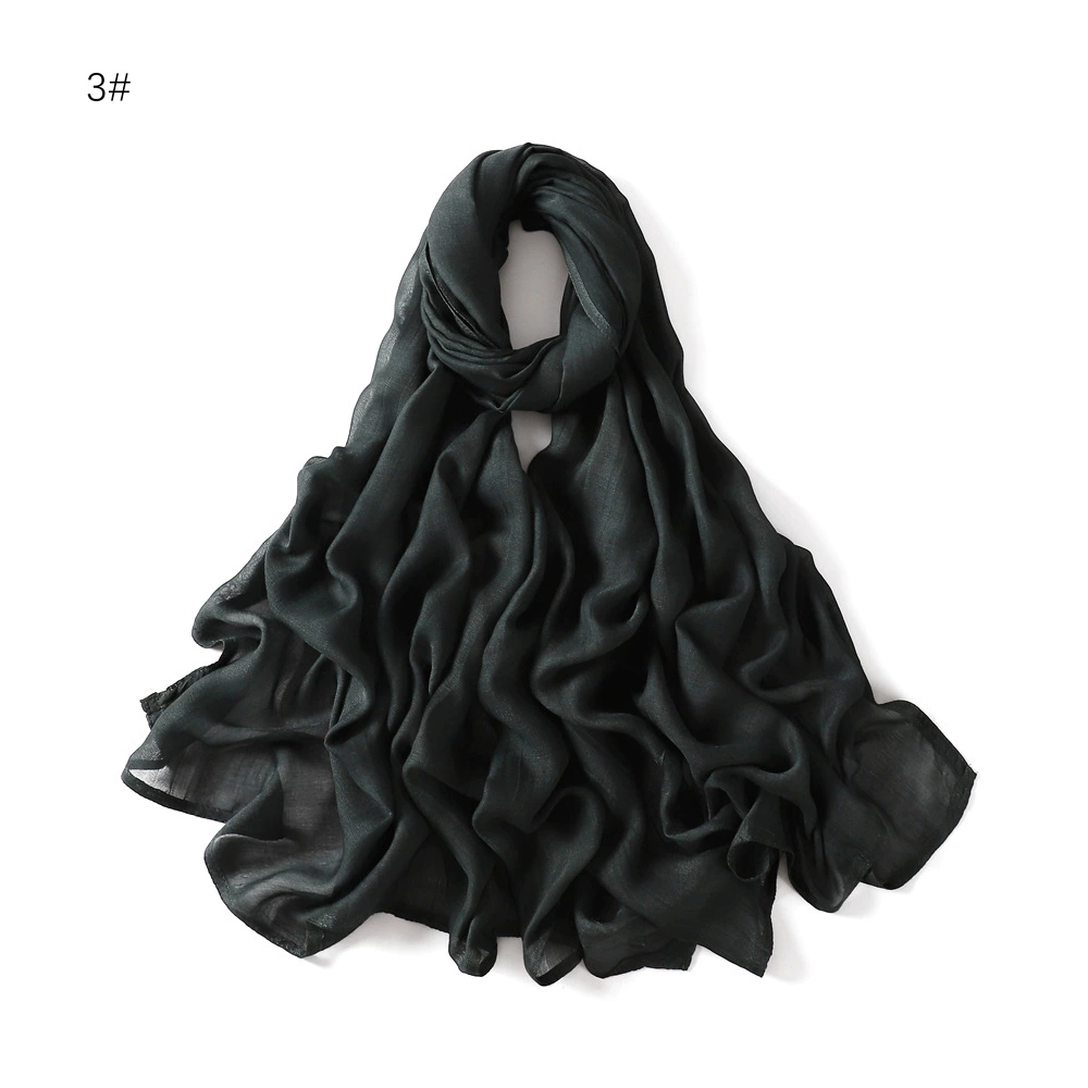 Хорошее ощущение пар rayon однотонный широкий край х/б хлопок лен однотонная малазийская хлопковая длинная косынка головной убор хиджаба