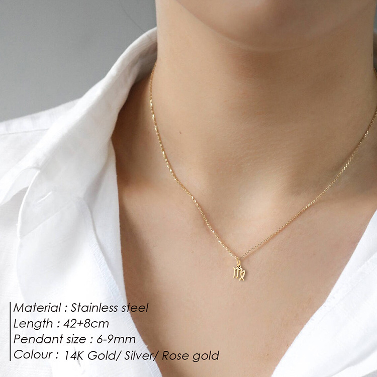 Acier Inoxydable Plaqué Or 14K Plaqué Or Rose Style Simple Placage Constellation Pendentif display picture 1