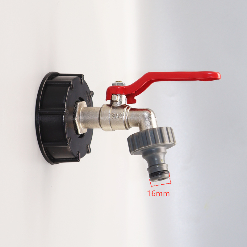 Accesorios de barril de tonelada transfronteriza tonelada adaptador de barril de tonelada interruptor de barril de latón IBC grifo de barril de 1/2 pulgada