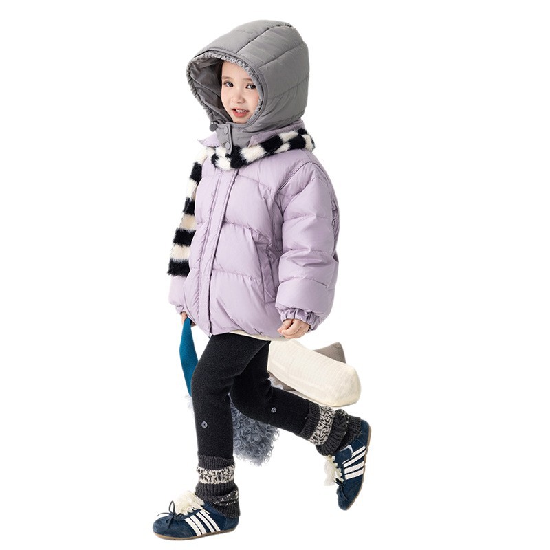 [en stock] chaqueta de plumón de niñas 90 blanco de invierno 2025 nuevo tipo de chaqueta impermeable a prueba de viento para niños image 6
