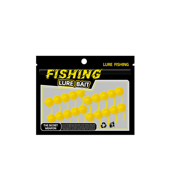 Dynamic Fun Fishing Soft Bead 4/6/10mm Floating Ball with Tail Luya Fun Fishing Platform Fishing Crucian Carp Green Grass Bait