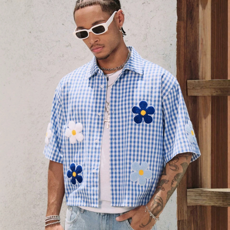 H023 Cross-Border Foreign Trade Men's Casual Shirts