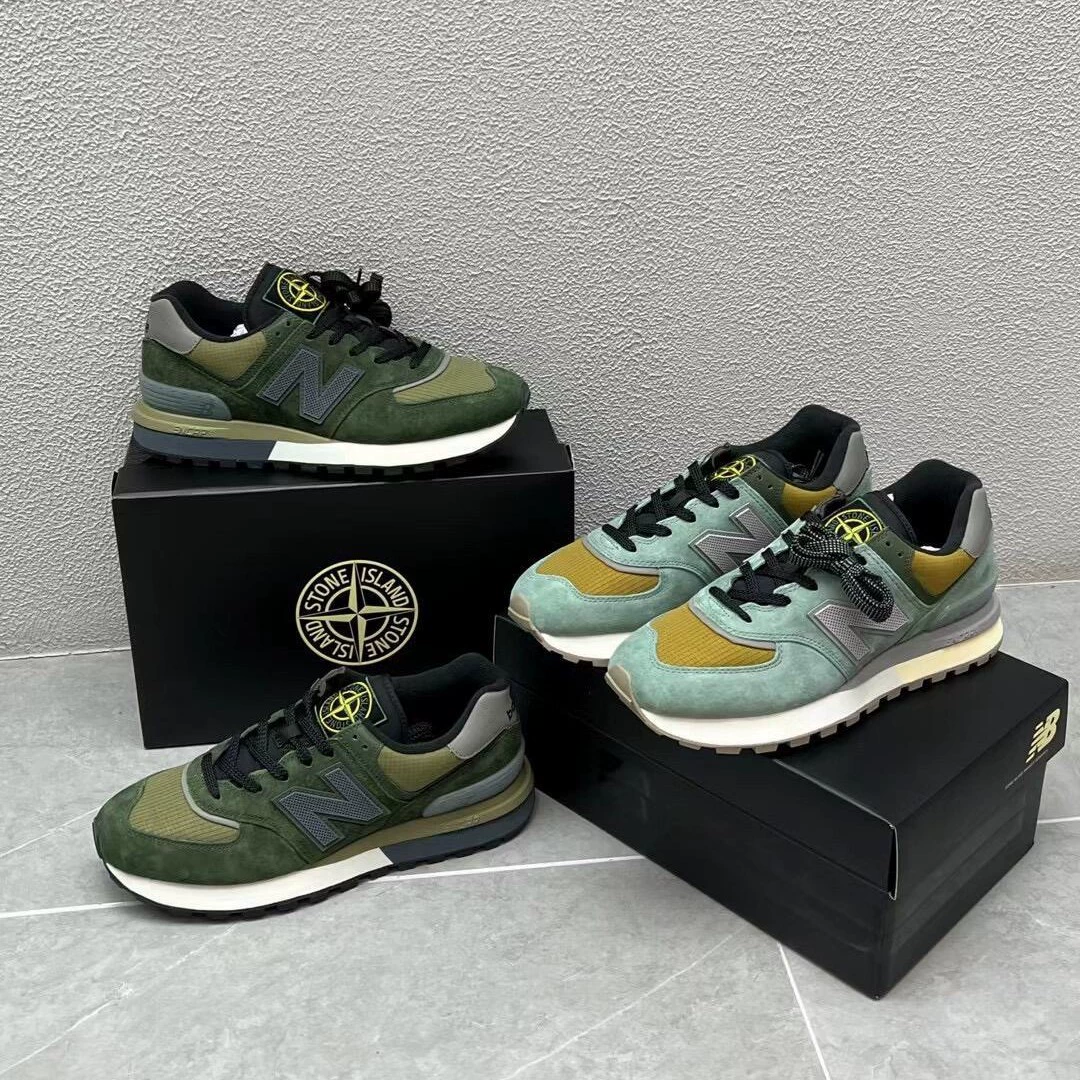 Чистые оригинальные новые кроссовки New Balance NB574 мужские и женские беговые кроссовки Stone Island пара повседневные совместные кроссовки