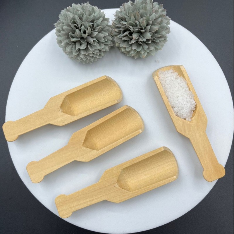 日本製無垢材スプーン コーヒー豆計量スプーン ティースプーン キッチン用品 バスソルト計量スプーン 小さな木製スプーン 薬用粉末スプーン|undefined