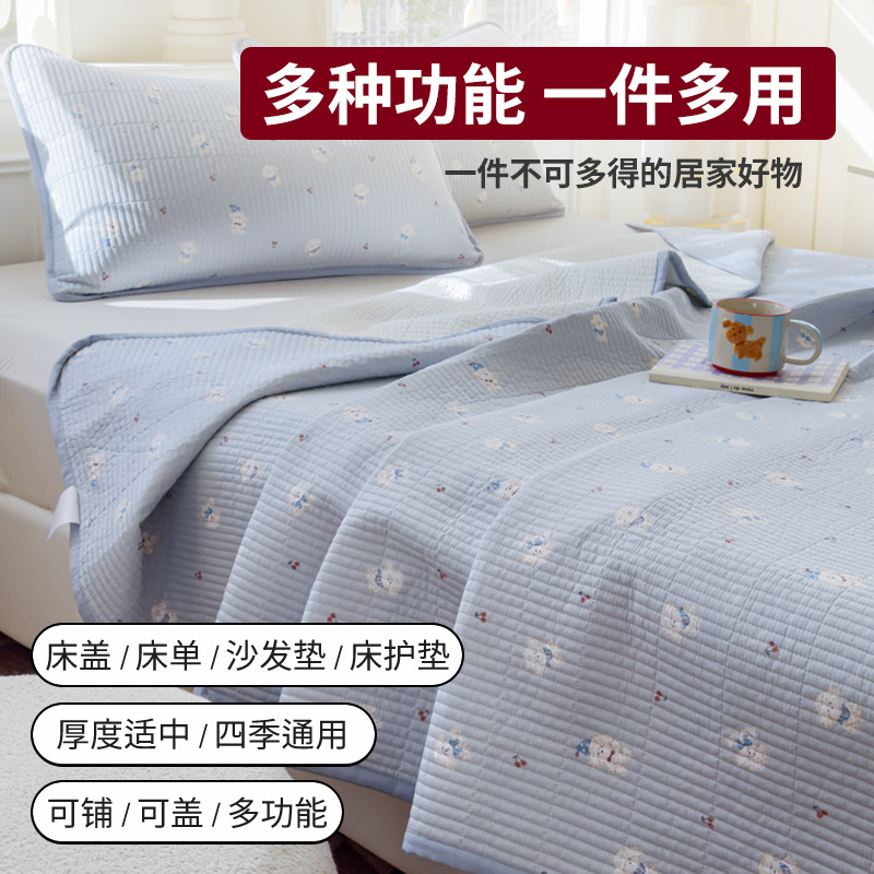 2025 nueva cubierta de cama de tatami de algodón de una sola pieza 2025 nuevo traje de tres piezas de sábanas antideslizantes de algodón universal de cuatro estaciones