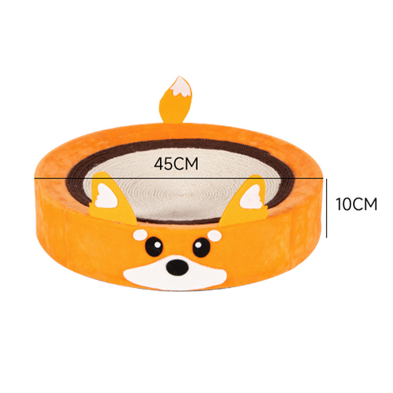 Tablero de agarre de gato redondo grande, garra de afilado de sisal, sin caspa, nido de garra de gato, nido de gato resistente al desgaste y resistente a la captura