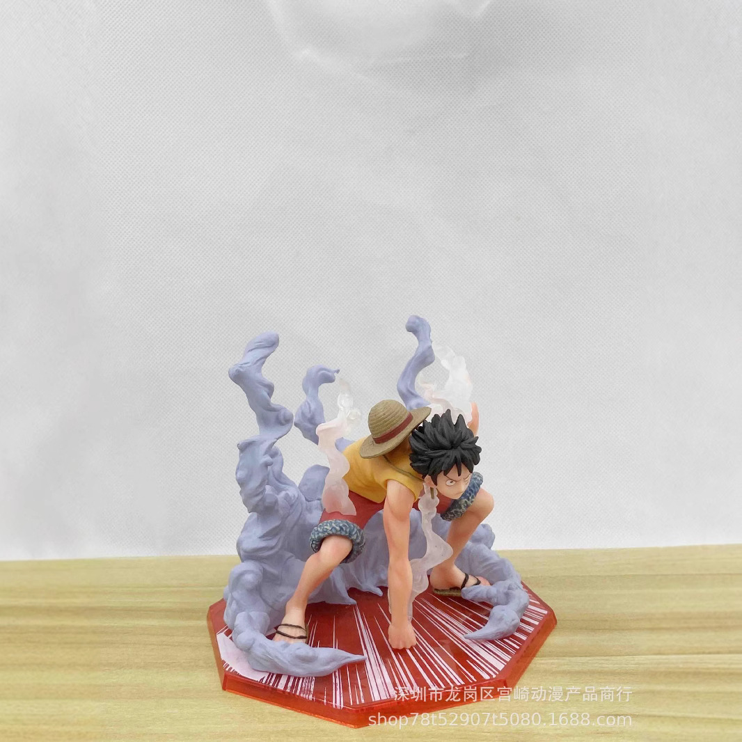Una pieza superior guerra Super feroz batalla luffy segundo bloque luffy batalla versión anime modelo hecho a mano al por mayor