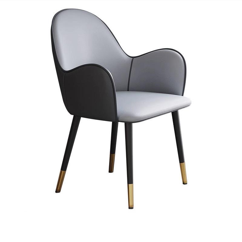 Luz de lujo comedor silla mesa de comedor silla moderna simple ocio respaldo suave bolsa de café silla Hotel negociación silla