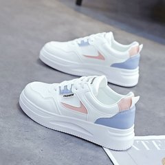 厚底白スニーカー レディース 2025春秋 レザー調 ローカット 香港風 レディーススニーカー 学生 身長アップ カジュアル スポーツシューズ