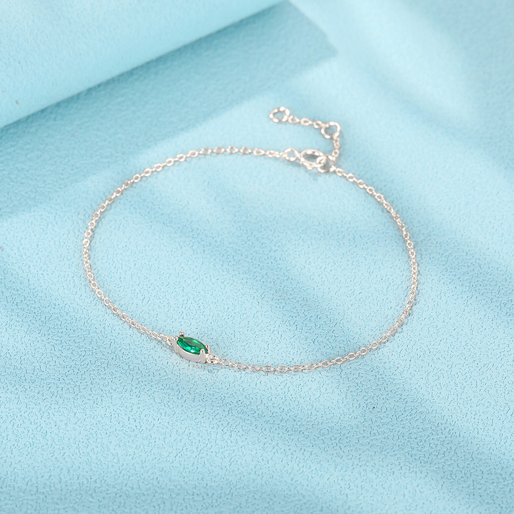 4g Weight Zircon Inlay Material Bracelets Classification 925 sterling silver Chain Material 1 Piece Quantity Daily Occasion 925 Sterling Silver Material Geometric Pattern Women's Gender Inlay Design Simple Style, Shiny Style 925 Sterling Silver Bracelets Simple Style Shiny 10