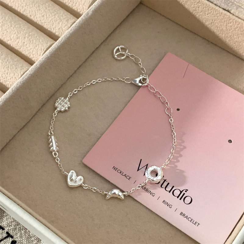 シルバービーズ織りクリスタルパールブレスレットレディースライトラグジュアリーニッチファッションブレスレット秋冬気質多用途ハンドジュエリー|undefined