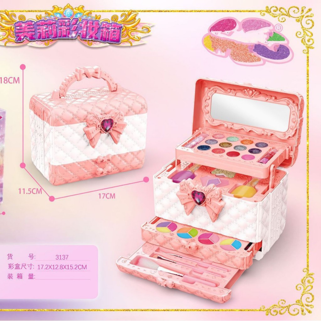Cross-border best-selling children's cosmetics set, girls' toy, children's makeup, lipstick, nail polish, gift dressing table