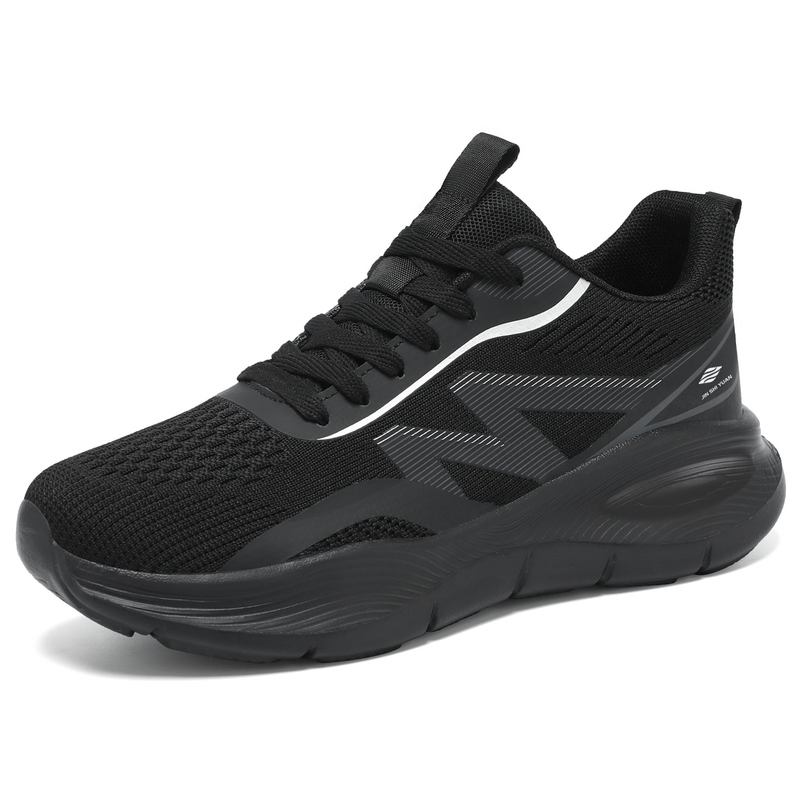 Zapatos de primavera para hombres zapatos deportivos ligeros para hombres zapatos casuales de color sólido en stock al por mayor zapatos de correr transpirables zapatos de red