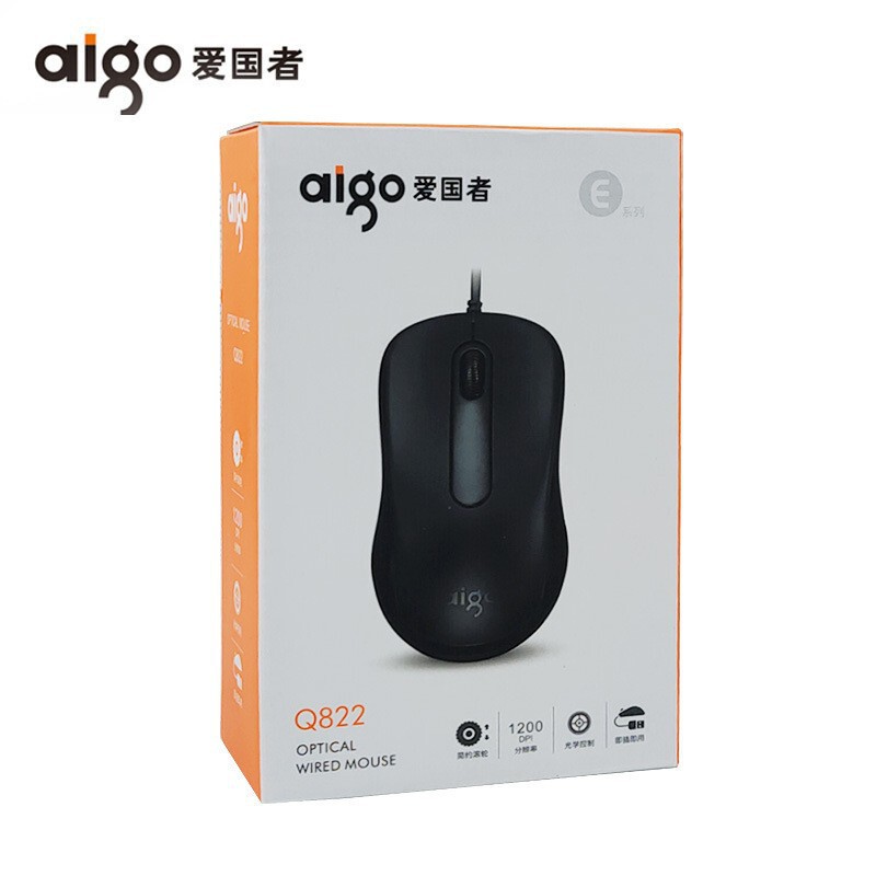 適用愛国Q822有線USBマウスビジネスゲームオフィスノートパソコン光電マウス|undefined