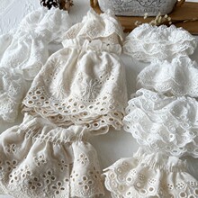 纯棉刺绣白色蕾丝花边辅料裙子下摆领口袖口棉布lolita手工布艺宽