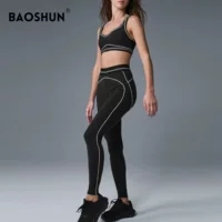 Спортивный костюм для йоги, черно-белый, с бюстгальтером и шортами, влагоотводящий, быстросохнущий, для бега и фитнеса