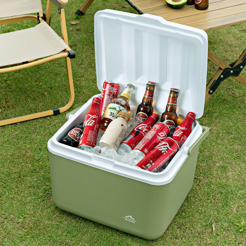 Caja de aislamiento de calor, refrigerador comercial, refrigerador al aire libre montado en el automóvil, refrigerador portátil para llevar, alimentos refrigerantes y barril de hielo fresco