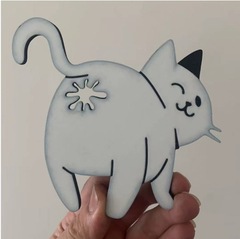 国境を越えたポータブルで実用的な売れ筋面白い猫パンクリップペーパータオル面白い猫パンクリップ装飾バックル