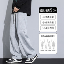 2025秋款卫裤男宽松品质感直筒裤青少年时尚休闲裤显瘦跨境运动裤