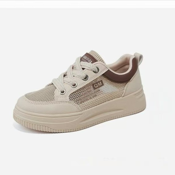 2025 verano nuevo mesh transpirable suela gruesa zapatos deportivos de skate casual versátil tendencia de suela suave zapatos de moda de estudiantes de mujer