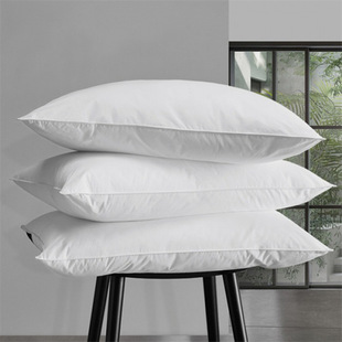 Five-star hotel cotton down cotton pillow core cotton feather velvet pillow goose down pillow high rebound adult neck pillow