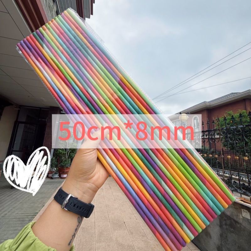 50cm*8mm 그라데이션 신색 100개