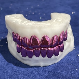 Laser Electroplated Glossy Grill Top 8 Bottom 8 European and American Cross-Border Hot-Selling Grillz