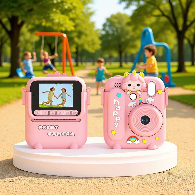 Z700A Instant Digital Camera for Kidsren, Cute Cartoon Mini Photo Printing Digital High-Definition Camera