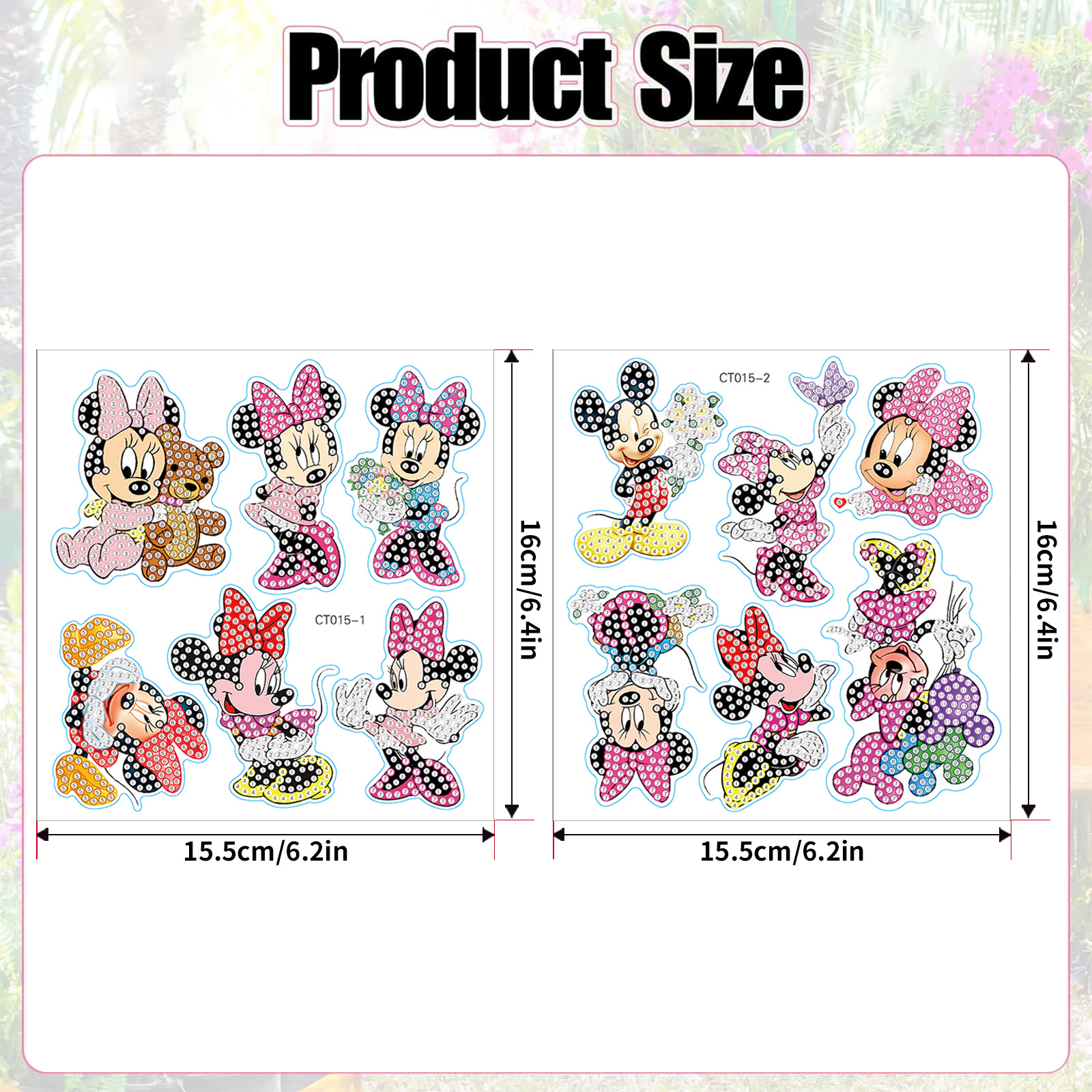 Mickey Minnie adorable dibujo de diamante magnetizado pegatinas de refrigerador para niños hechos a mano diy creativo mampostería pegatinas juguetes al por mayor