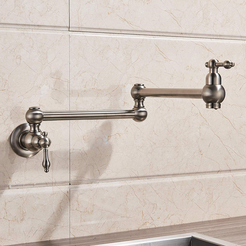 European-style simple single handle bathroom kitchen faucet household one hole cold water folding washbasin faucet