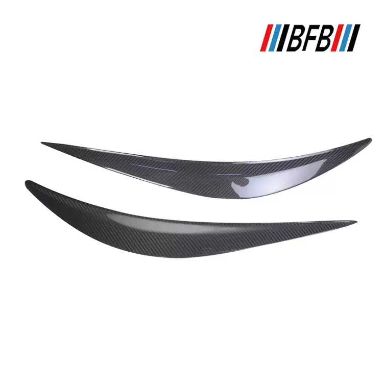 适用于英菲尼迪Q50碳纤维灯眉 Q50L干碳纤大灯LED灯眉 碳纤维眼眉