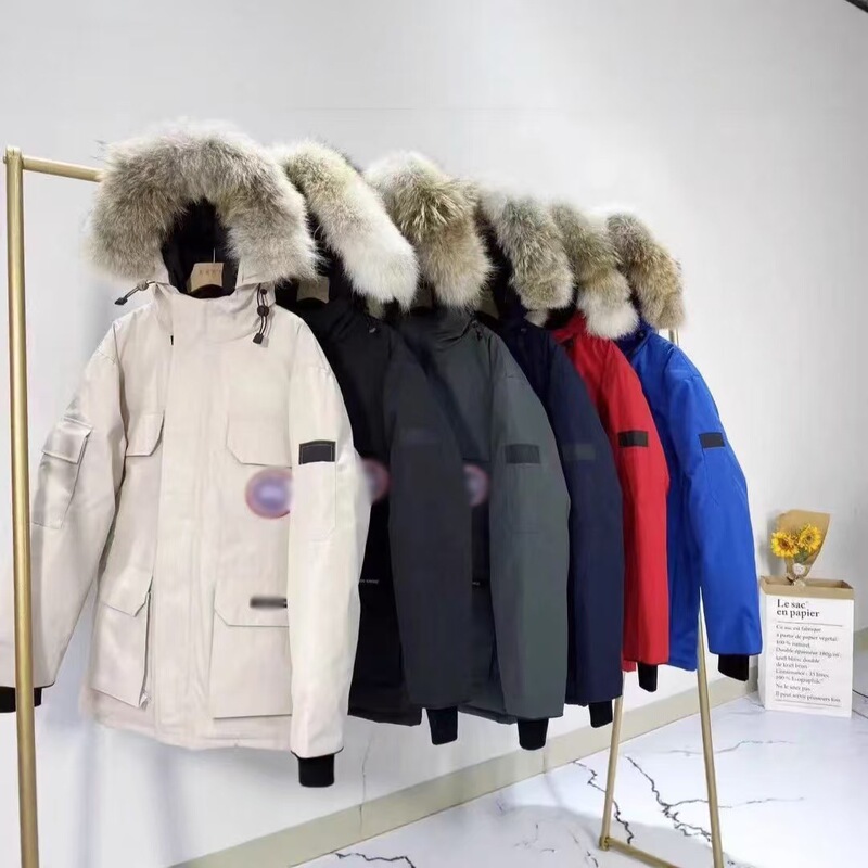 Cross-Border High-End Version 08 Model Canada Goose down Jacket Expedition Style Mid-Length down Jacket Parka Coat + Large Wolf Fur